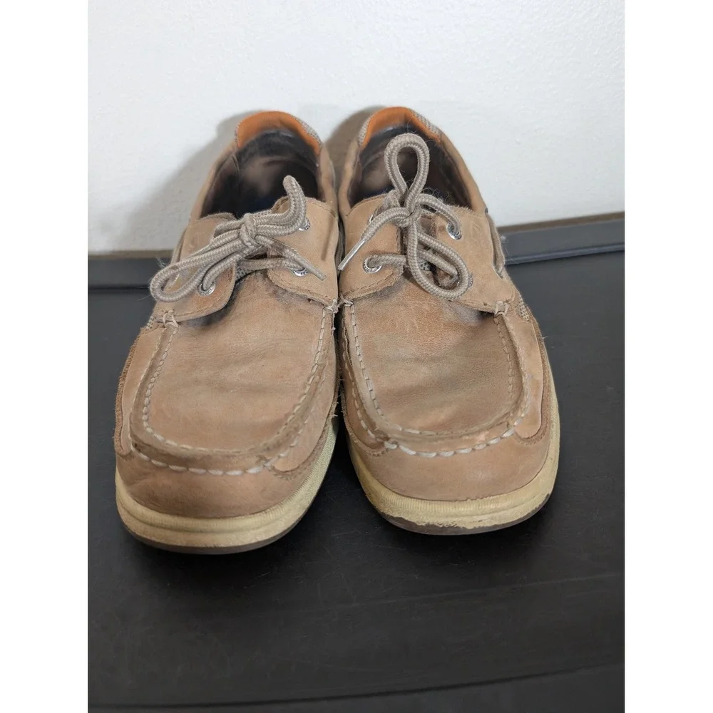 Sperry Top-Sider Men's 10.5M Billfish Tan Leather Boat Shoes 0777924 Non Slip